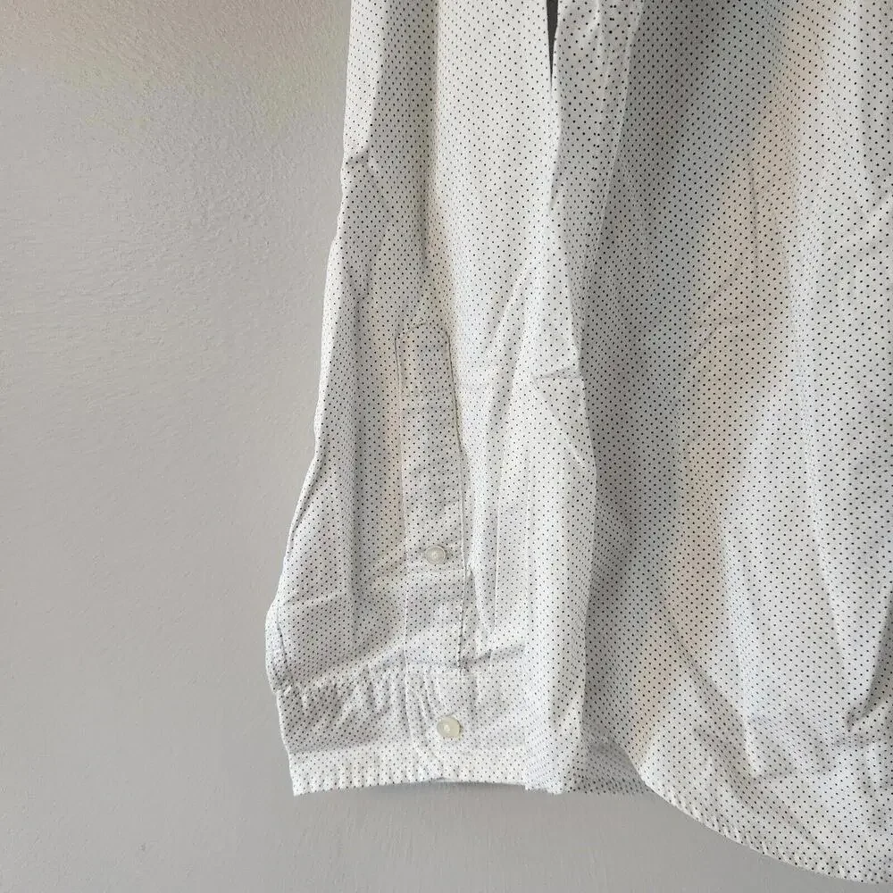 NEW J.Crew Slim Fit‎ Dot Pattern Front Button Down Shirt Size XL